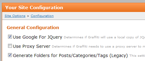 Configuration dialog Configuration dialog